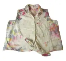 Hand Dyed Tie-Dye Sleeveless Button-Up Vest Levi’s Multicolor Women’s Large