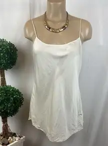 Tahari Silk Blend Cream Ivory Sleeveless Camisole Tank Top L
