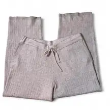 DKNY Women's Knit Lounge Pants Wide Leg Drawstring Waist Pink XL