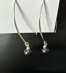 bead and sterling silver EUC dangle earrings.  Genuine stones & marked 925