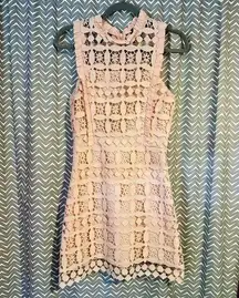 SugarLips | Pale Pink Lace Bodycon Mini Dress, Size XS