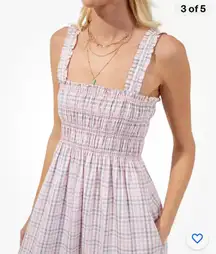 French Connection NWT   Yaki pink plaid Dress Sundress Xs