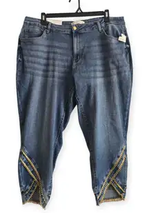 C Est. 1946‎ Denim Plus Size Hi-rise Skinny Sits At Waist Capri Jeans Size 22W