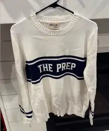 Ellsworth & Ivey Womens The Prep Crewneck Ivory Medium EIV-STPREPBSW NWT