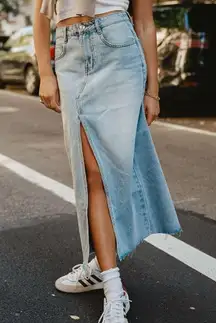 Parke Denim Maxi Skirt Medium NWT