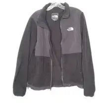 The North Face black zip up fleece jacket