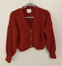 Pink Rose Women's Rust Cardigan Sweater