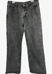 Nasty Gal Black Hi Rise Raw Hem Jeans Sz 10‎