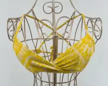 Patagonia Yellow Floral Triangle Bikini Top Women’s Size Medium