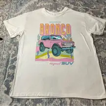 Ford Bronco Graphic Tee - Cream and Pink