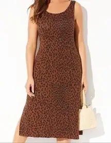 Swim Suits For All animal leopard print Sleeveless Tank Top Dress cover up