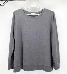 Zenana grey wardrobe basic minimalist neutral long sleeve top casual sz 3x