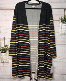 LuLaRoe New | Multi Colored Striped Cardigan | Large +