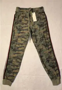 Dance & Marvel Camo Jogger Pants Side Stripe Drawstring Waist Women's Medium