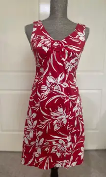 Floral Red Dress