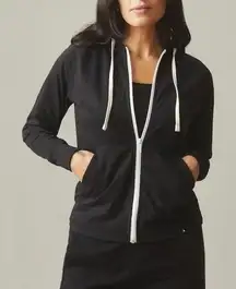 AMERICAN GIANT Black Full Zip Hoodie Lightweight Made in USA Size S