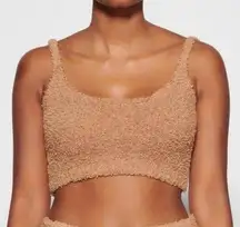 SKIMS Fuzzy Teddy Crop Top Bra