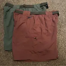 Columbia Omni Shade Sun Protection Hiking Shorts Womens XS 2 Pair