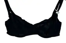 Aerie Smoothez Set of 2 Nude and Black‎ Sheer Unlined Underwire Bra Size 34C