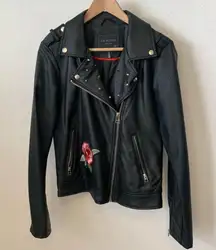 Cisono Embroidered Patch Rose Jacket