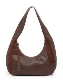 Crown Vintage - Clayr - Leather Hobo Bag - Full-Grain & Suede - Dark Brown