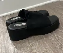 Steve Madden Platform Sandals Black Espadrille