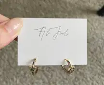 ALV gem hoop star earrings