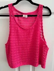 Victoria’s Secret PINK Hot Pink Crochet Tank Top Women’s XS