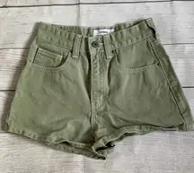 Cotton On Green High Rise Mom Shorts