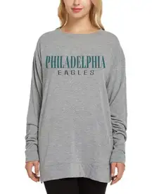 Women's Concepts Sport Gray Philadelphia Eagles Rapture Long Sleeve Top Sz Large