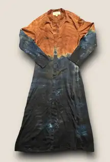 ♡ Anthropologie Cloth & Stone Perla Tie-Dye Maxi Shirtdress ♡