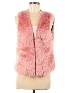 Unreal Fur Bubblegum Pink Faux Fur Open Vest Furry Mob Wife Barbie Y2K vibes Med