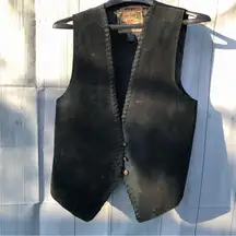 EXPRESS Vintage  Jeans Black suede waistcoat