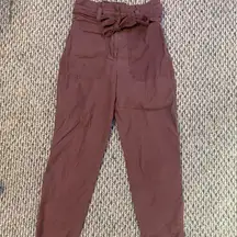 Express High Rise Ankle Crop Work Pants