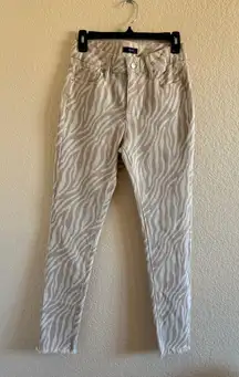 Aqua Zebra Straight Jeans NWT
