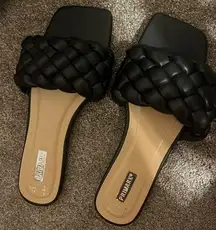 black sandals