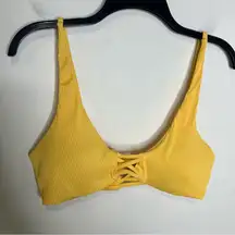 Tini‎ Bikini yellow bikini top women’s size large beach casual summer swimming