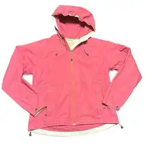 Cabelas Jacket  Red Ripstop Hoodied Full Zip Up Workwear size médium