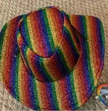 Season of Live Sparkly Multi Color Cowboy Hat, New With Tags