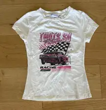 That’s so Fetch - Pitstop Tee in White & Pink