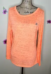 Adidas Lightweight Heathered Orange Top