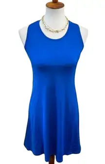 Reel Legends Royal Blue Athletic Dress Keep-It-Cool Performance Palm Print