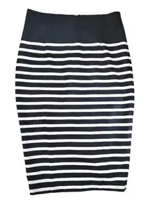 H&M size 12 Monochrome Striped Pencil Skirt