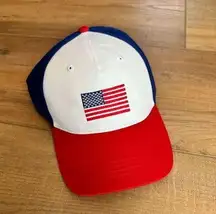 Mad Love Baseball Cap Americana 4th July Dad Hat Unisex USA White Red Blue NWT