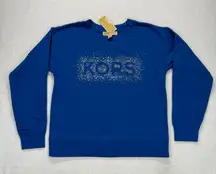 Michael‎ Kors Radiant Blue Rhinestone Logo Sweatshirt XS