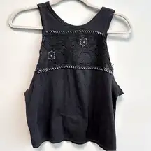 We The Free Gray Crochet Tank Top Small