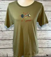 JOCKEY T-Shirt Olive Green w Tiki Graphic-L/XL