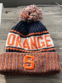 New Era Syracuse Orange Knit Pom Beanie Hat One Size Fits Most
