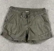 MOUNTAIN HARDWEAR Green Hiking Outdoor Camping Shorts Women's Sz‎ 2