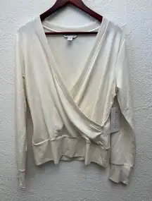 Athleta Recharge Sweatshirt Size Large Cream NWT